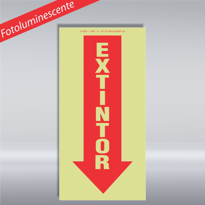 PLACA  EXTINTOR - PVC - FOTOLUMINESCENTE